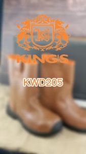 Sepatu Safety Pria Boot Ujung Besi Proyek Kings KWD 205 -  Coklat
