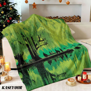Beast Kingdom | Willow Pond Serenity Winter Summer Flannel Blanket Throw Fleece Soft Fuzzy Plush Cozy Fleece Blankets for Sofa Ideal Gifts