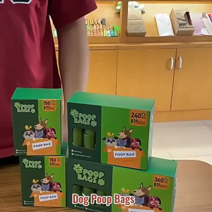 Plastik Kotoran Anjing Poop Bags 16 PCS Plastik Kotoran Hewan Poop with Dispenser SU115 Hijau Gm88