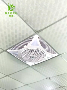 【Ship Today】14 Inch Recessed Ceiling Fan (60x60cm) With Remote Control 3 Adjustable Speeds High Airflow Quiet And Energy Saving Modern Design Suitable For Kitchens Offices Bedrooms