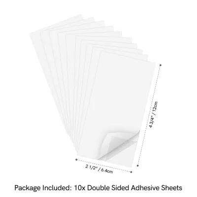 10Pcs/set Clear Double Sided Adhesive Sheets Adhesive Tap Sheet Sticky Film for Arts Craft Photo Albums Card Making Supplies