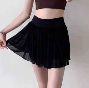 High Waist Slim Fit Anti-exposure A-line Tennis Skirt