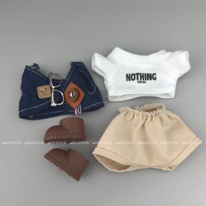 Dimoo Disney Collaborative Plush Doll Clothes Milk Vest Three-Piece Set Fashionable Toy Doll Outfit for Boys And Girls