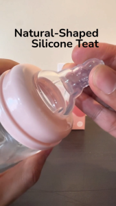 Mamme 180mL Baby Bottle with Wide-Neck Borosilicate Glass and Anti-Colic System