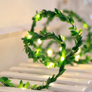 OSQ 12m Solar Fairy Lights String Outdoor Party Garden Colorful Leaf Light Lamp Decorative Garland