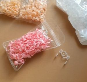 [Giá hủy diệt] Chum nhẫn không nắp bằng nhựa Cứng đeo trên ngón tay dùng đựng mực xăm keo nối mi nail rất tiện lợi