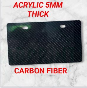 Backplate 5mm kapal Acrylic Laminated Carbon fiber/Frosted Matte Black Support for Motorcycle Plate#