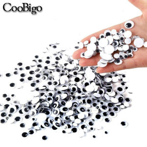 Self-Adhesive Wiggly Googly Doll Eye Movable Simulation Cartoon Animal Eyeball DIY Kindergarten Children Craft Supplies 5-40mm