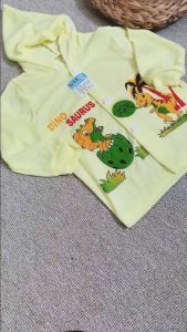 3 Setelan Cindung Kupluk Anak/Bayi Motif Dino