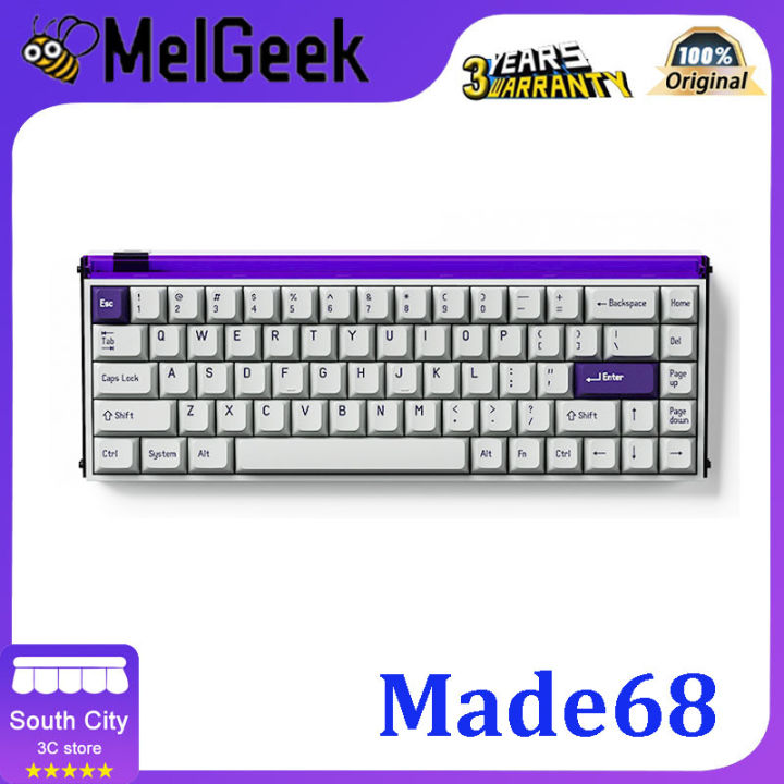 MelGeek Made68 magnetic switch keyboard mechanical fearless contract game RT esports dedicated green bee switch