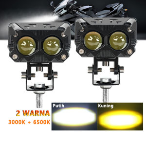 2PCS Lampu Tembak Sorot LED Laser 2 Mata 3 Mata 4 Mata 5 Mata 2 Warna CR7 Foglamp Lampu Tembak SQL Super Terang Cahaya kuning putih