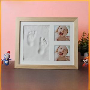 Newborn Baby Footprint Handprint Gift Frame One Hundred Days Memorial Keepsake Toddler Child Infant Memory Craft Souvenir