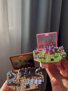 KeyChain 3D Stereo Folding Bomb Book Decompression Creative