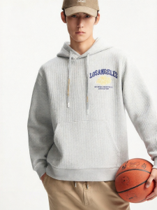 Jack Jones | Collaboration Sweatshirt with NBA Lakers Patch Pouch