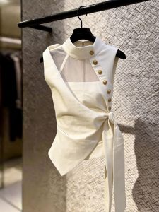 Sleeveless Designer Shirt Female Off-White
