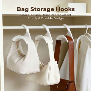 Closet Purse Hanger Hooks Plastic Multi-Purpose Handbag Organizer Hook for Wardrobe Rod Scarf & Bag Storage Holder