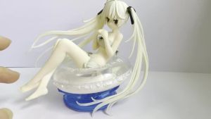 Bandai | Kasugano Sora Anime Figure Yosuga No Sora Aqua Float 10CM PVC Bikini Girl Action Figure Desktop Decoration For Otaku Collection