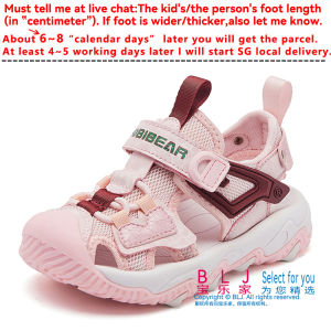 Boys Sports Sandals 27-38 Kids Girls Flexible New Fashion Style Cool Textile Upper Velcro Anti-Collision Toe-Closed Durable Casual Shoes Comfy Non-Slip Outdoor Leisure Soft Kindergarten Infants Primary School Students Teenagers 6s Children Beach Slippers