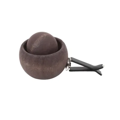 New Handmade Car Mounted Circular Diffuser Wood Aromatherapy Natural Black Walnut Solid Wood for Car Air Conditioning Vents