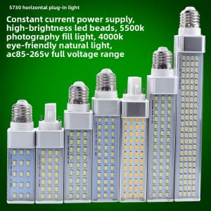 Aluminum Material Corn Light Horizontal Insertion Lamp Single Side Plug E27 Screw G24 Two Needle Plug And Play Tube 110V 220V No Need to Change Circuit
