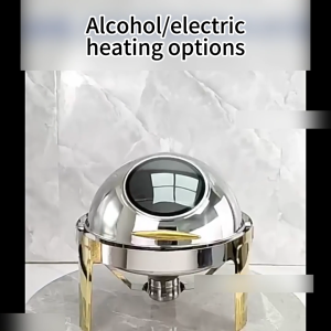 PANSON Top Quality Round Roll Top Chafing Dish Buffet Set Stainless Steel Chafer and Buffet Warmer Cater