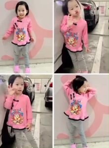 เสื้อตรุษจีนเด็กผู้หญิงลายมังกร🐉 รหัส TJ มี 2 สี ไซส์ SMLXL สี แดง ชมพู