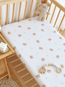 Baby Bamboo Fiber Muslin Bedding Cover Pure Cotton Spring Autumn Nursery Childrens Sheet Durable Comfortable Soft Fabric