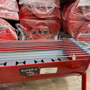 เตาแดง ขนาด 10x16 นิ้ว เตาปิ้งย่าง เตาบาบีคิว ชุดเตาปิ้งย่าง พร้อมขาเสริมในตัว