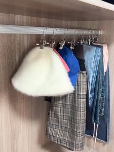 EUNICE 10/30pcs Multi-Functional Metal Stainless Steel Skirt with Hook Clip Trouser Press Single Hat Storage Seamless Clothes Pin Pants Rack袜子衣架