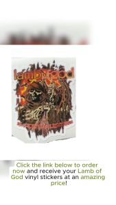 LAMB OF GOD ROCK N ROLL BAND VINYL STICKERS