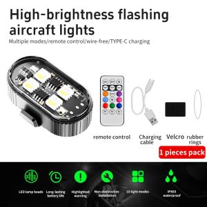 KEVANLY | Wireless LED Strobe Lights Car Motorcycle Decoration Atmosphere Light RGB Led Signal Lights Anti-Collision LED Warning Light