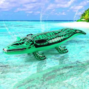 1PC Adventure-Ready Crocodile Inflatable Ride-on with Handles Summer Thickened Pool Float