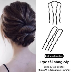 RUIQIU | Kẹp Tạo Kiểu Tóc Lười 4 Chân Dạng U