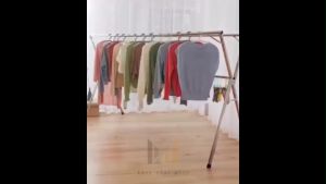 ราวแขวนผ้าสแตนเลสแข็งแรง พับเก็บง่ายสามารถยืดได้ ราวเก็บของ ราวตากผ้าสแตนเลส