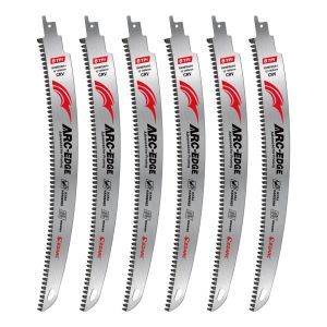 EZARC 12 Inch Wood Pruning Reciprocating Saw Blades 300mm Japanese Teeth Saw Blades 6TPI Arc Edge for Tree Trimming