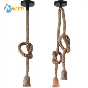 Đèn Treo Thả Bằng Dây Thừng Gai Dầu Phong Cách Rustic Vintage JOYINLED Thủ Công Kiểu Nhà Nông Dùng Cho Chiếu Sáng Nội Thất