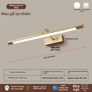 FANZHEN | Đèn Tường Phòng Tắm Phong Cách Minimalist Đồng Thau