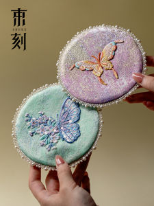 Tấm Lót Cốc Hình Bướm 3D Tròn Tấm Lót Cốc Trà Tấm Lót Cốc Cách Nhiệt Chất Liệu Vải Chống Trượt Tấm Lót Cốc Trà Thủ Công