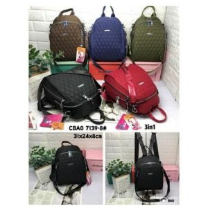 TAS CHIBAO BORDIR 2In1 Ransel Selempang CB7139 6Sleting