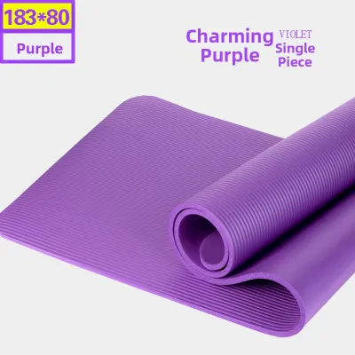 Thickened 15mm Yoga Mat for Beginners 183x80cm Fitness Exercise Non-slip Quiet Long Sports Gym Pad Special Offer Pure Color