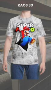 Kaos 3D 3 Dimensi Supr Mario Premium Bangkok Thailand