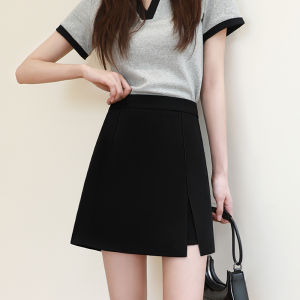 Black High Waist Short Skirt Womens Style A-Line Mini Skirt Bodycon Concealing Polyester Fiber Commute Business City Life