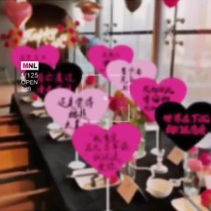 SHIERAI | Valentines Day Decorative Heart Shaped Table Sign Ornaments
