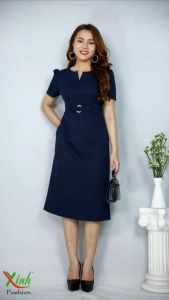 Đầm Suông A Tôn Da Thanh Lịch Quý Phái DL850 Đầm Công Sở Che Bụng Gọn Eo