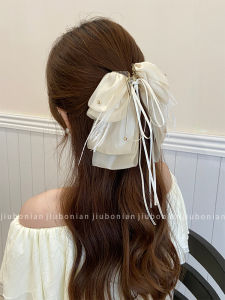 Elegant Feather Butterfly Knot Hair Clip Womens Half Updo Hair Clip Fashionable Korean Style Diamond Embedded Hair Accessories