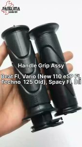 Handgrip Beat FI Lama & Spcacy F1 & Vario 110 eSP New FI-Techno 125 Old & Supra X 125 Helm In Karbu Karet-Pipa Handle-Hand Grip-Fat-Vat-Pad-Handfat-Handvat-Handpad-Hanfat Assy-Set