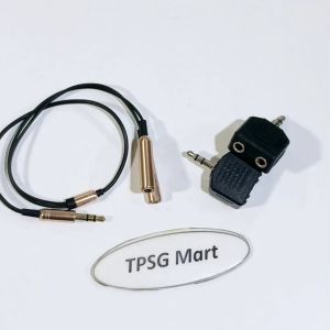 Chia âm thanh 1 ra 2 chuẩn 3.5ly (3 điểm cực): Đầu ngắn / Cáp dài 30Cm