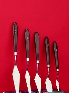 Painting Kit Set 5pcs Stainless Steel Scraper Art Painting Knife Art Materials Oil Painting Knife Art Tools 美术刮刀
