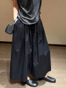 Black Wide Leg Pants Skirt Womens Loose Versatile Summer New Style Commute Korean Style High Waist Long Pants Other 100%