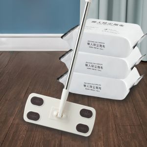 Disposable Electrostatic Dust Removal Paper Mop Special for Cleaning Floors No Need to Wash Wet Wipes for Household Cleaning